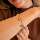 Pulseira esferas em Ródio branco